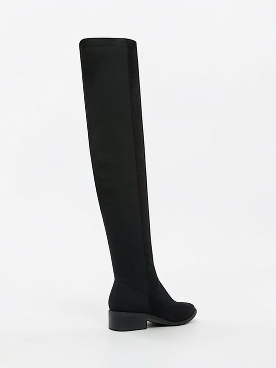 Steve Madden Black Over-the-Knee Women's Boots | Stretch Tall Flat Boot NWOB 7 - Picture 4 of 12
